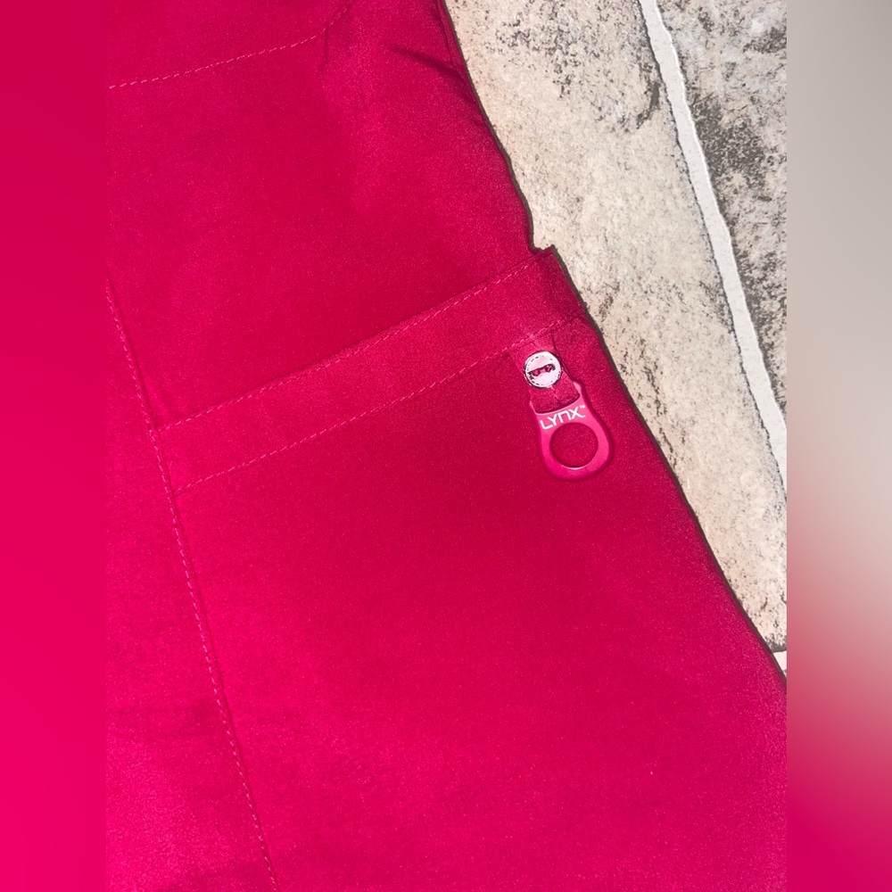 Women's Raspberry V-Neck Scrub Top - Picture 2 of 4